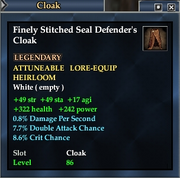Finely Stitched Seal Defender's Cloak
