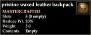 Waxed leather backpack