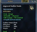 Engraved leather boots