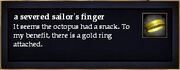 A severed sailor's finger