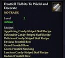 Frostfell Tidbits To Wield and Decorate
