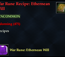 War Rune Recipe: Ethernean Will