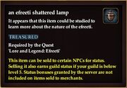 An efreeti shattered lamp