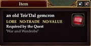 An old Teir'Dal gemcron