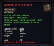 Leggings of Harla's Word