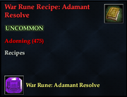 War Rune Recipe- Adamant Resolve