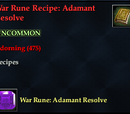 War Rune Recipe: Adamant Resolve