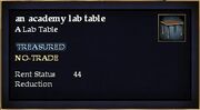 An academy lab table