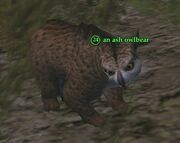 An ash owlbear