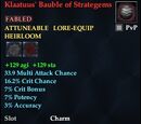 Klaatuus' Bauble of Strategems