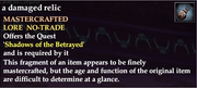 A damaged relic