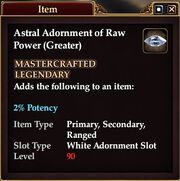Astral Adornment of Raw Power (Greater)