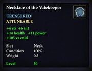 Necklace of the Valekeeper
