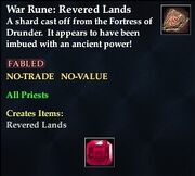 War Rune Revered Lands