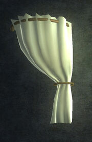 White Velvet Curtain Right Placed