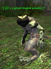 A vigilant froglok paladin