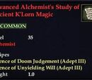 Advanced Alchemist's Study of Ancient K'Lorn Magic