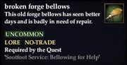 Broken forge bellows
