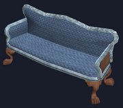 Elegant mahogany couch (Visible)