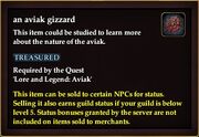 An aviak gizzard