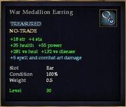 War Medallion Earring