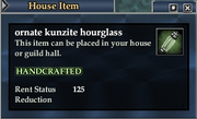 Ornate kunzite hourglass