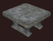 Hewn Stone Square Table