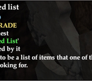An unfulfilled list