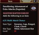 Smoldering Adornment of Extra Attacks (Superior)
