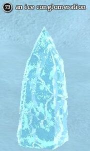 An ice conglomeration