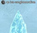 An ice conglomeration