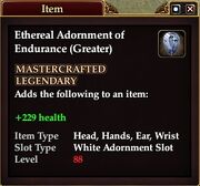 Ethereal Adornment of Endurance (Greater)