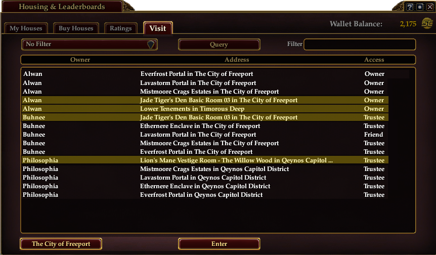 Housing and Leaderboards House Portal Exits