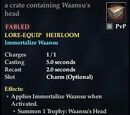 A crate containing Waansu's head
