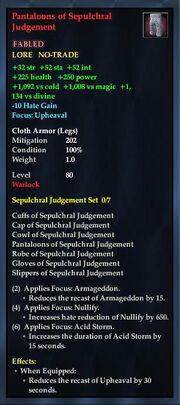 Pantaloons of Sepulchral Judgement