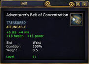 Adventurer's Belt of Concentration