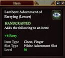 Lambent Adornment of Parrying (Lesser)
