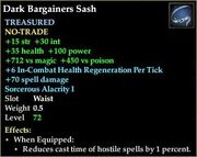 Dark Bargainers Sash
