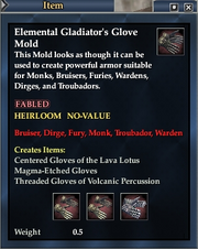 Elemental Gladiator's Glove Mold