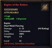 Rapier of the Rotten