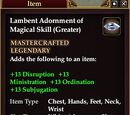Lambent Adornment of Magical Skill (Greater)