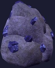 Amethyst stone cluster (Visible)