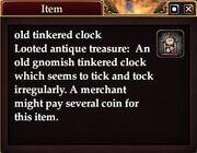 Old tinkered clock