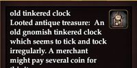 Old tinkered clock