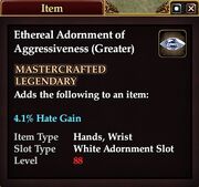Ethereal Adornment of Aggressiveness (Greater)