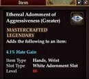 Ethereal Adornment of Aggressiveness (Greater)