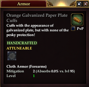 Orange Galvanized Paper Plate Cuffs