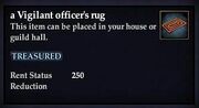 A Vigilant officer's rug