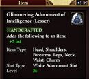Glimmering Adornment of Intelligence (Lesser)