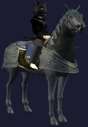 Blue-saddled Rujarkian Destrier horse